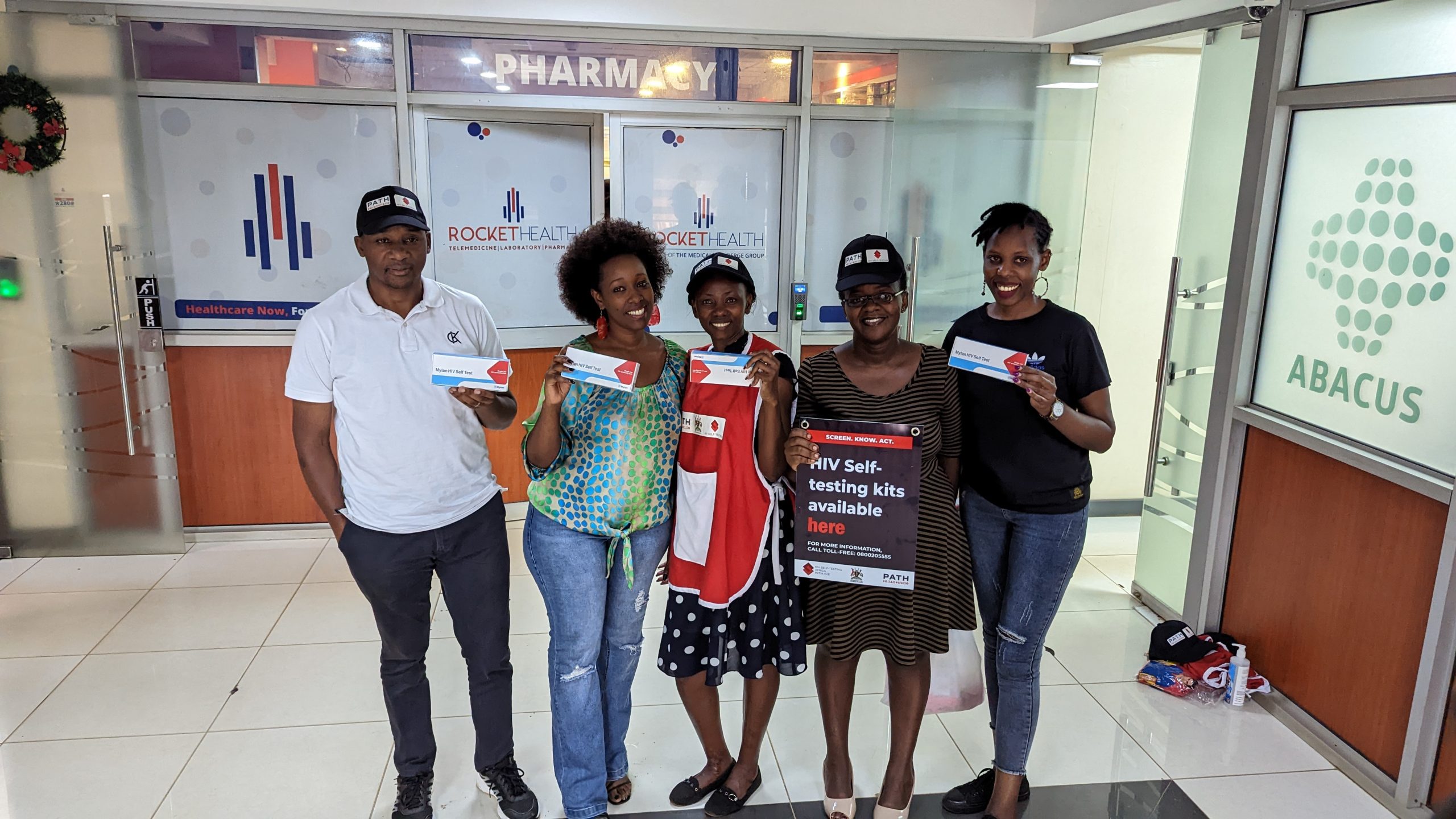Delivery of Mylan HIV self-testing Kits by the PATH team at Rocket Health Pharmacy. (Photos taken on 4th December 2022).